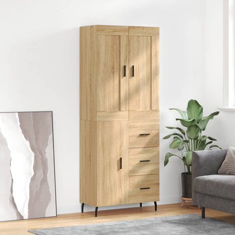 Highboard 69.5X34X180 Cm Engineered Wood