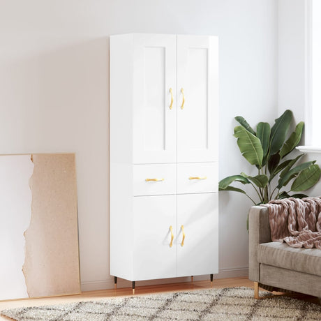 Highboard 69.5X34X180 Cm Engineered Wood