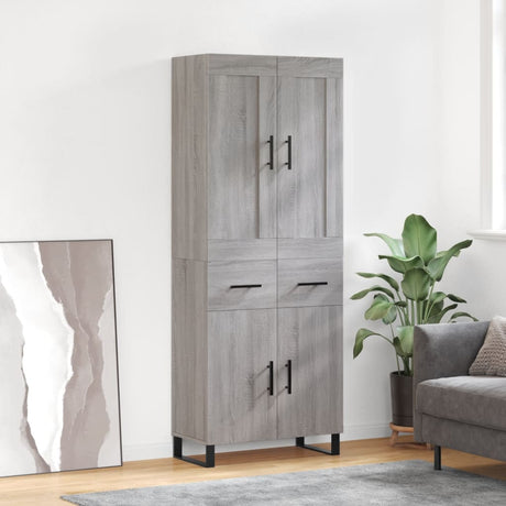 Highboard 69.5X34X180 Cm Engineered Wood