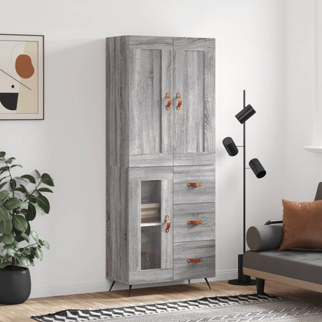 Highboard 69.5X34X180 Cm Engineered Wood