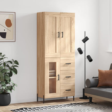 Highboard 69.5X34X180 Cm Engineered Wood