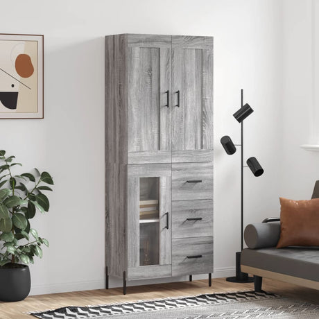 Highboard 69.5X34X180 Cm Engineered Wood