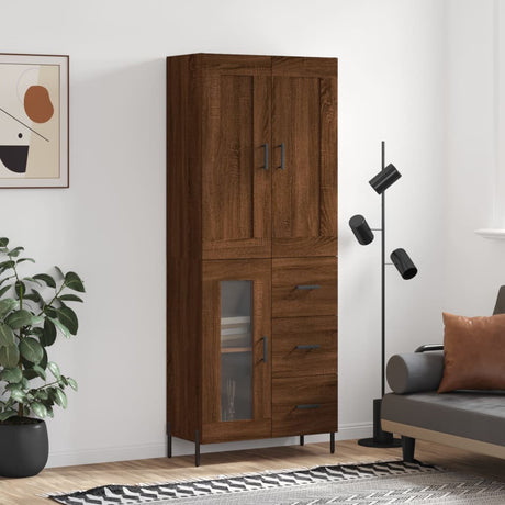 Highboard 69.5X34X180 Cm Engineered Wood