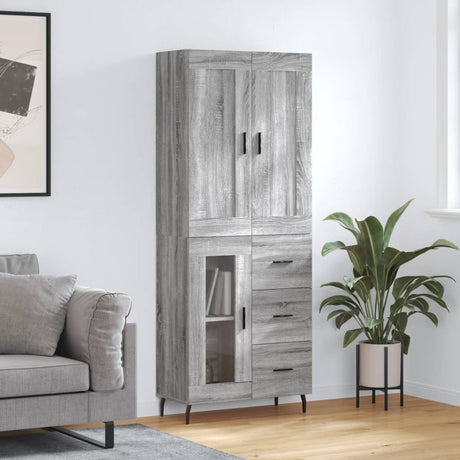 Highboard 69.5X34X180 Cm Engineered Wood