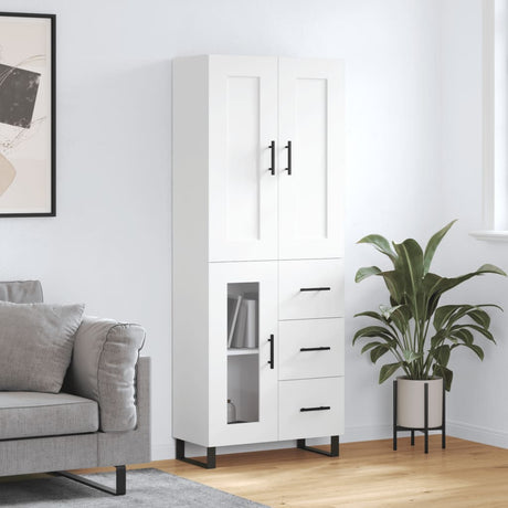 Highboard 69.5X34X180 Cm Engineered Wood
