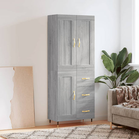 Highboard 69.5X34X180 Cm Engineered Wood