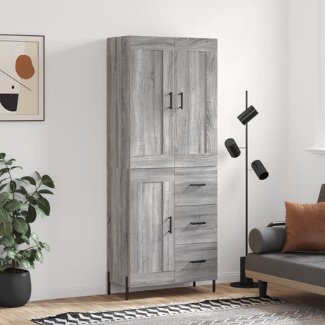 Highboard 69.5X34X180 Cm Engineered Wood