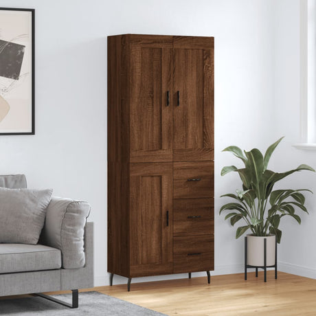 Highboard 69.5X34X180 Cm Engineered Wood