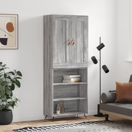 Highboard 69.5X34X180 Cm Engineered Wood