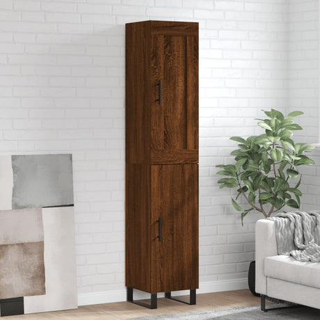 Highboard 34.5X34X180 Cm Engineered Wood