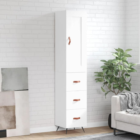 Highboard 34.5X34X180 Cm Engineered Wood