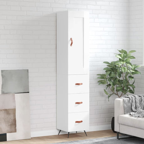 Highboard 34.5X34X180 Cm Engineered Wood