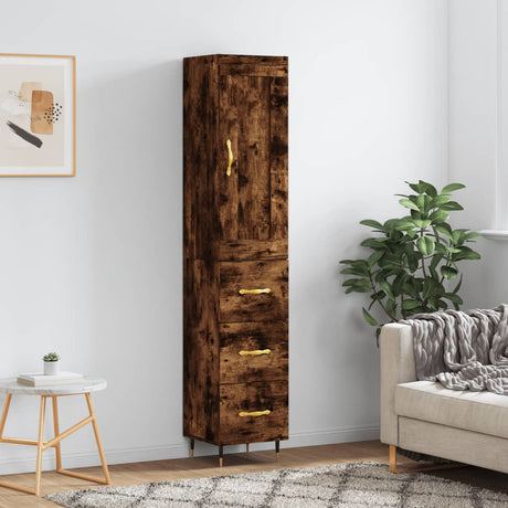 Highboard 34.5X34X180 Cm Engineered Wood