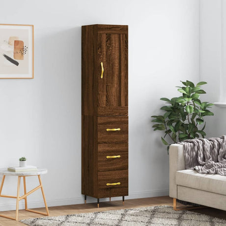Highboard 34.5X34X180 Cm Engineered Wood