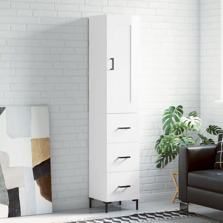 Highboard 34.5X34X180 Cm Engineered Wood
