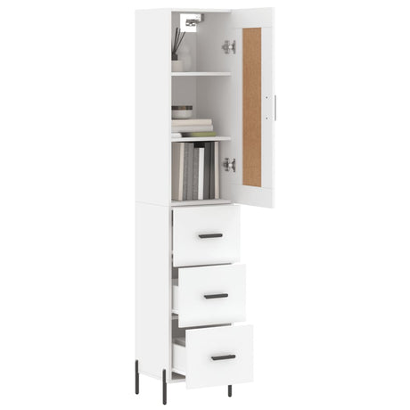 Highboard 34.5X34X180 Cm Engineered Wood