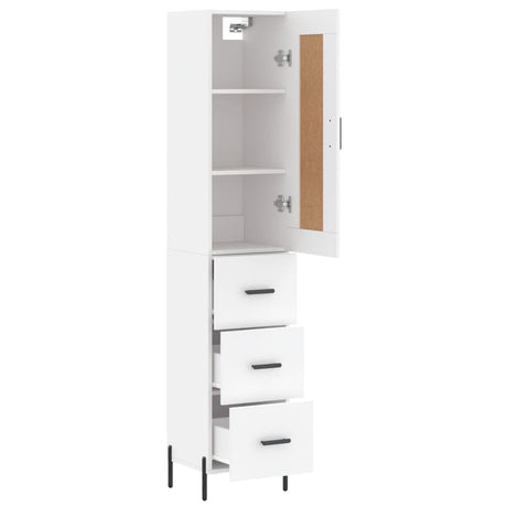 Highboard 34.5X34X180 Cm Engineered Wood