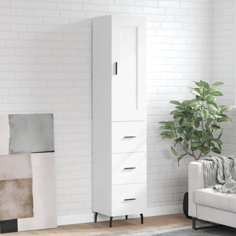Highboard 34.5X34X180 Cm Engineered Wood
