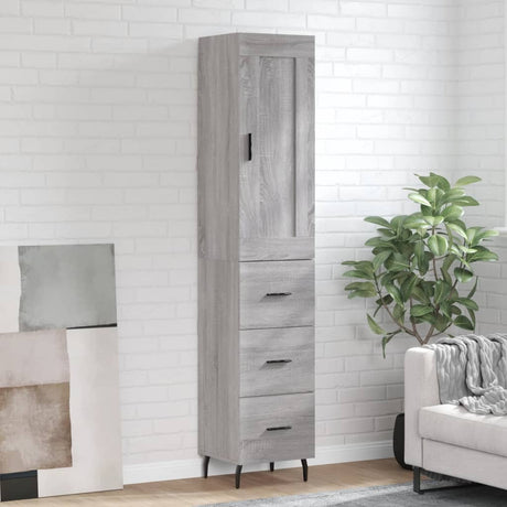 Highboard 34.5X34X180 Cm Engineered Wood