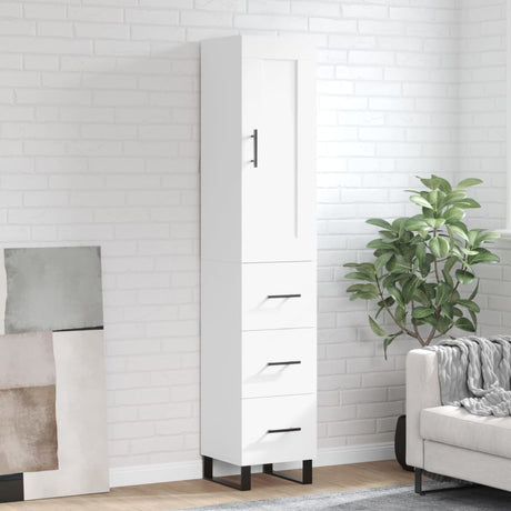 Highboard 34.5X34X180 Cm Engineered Wood