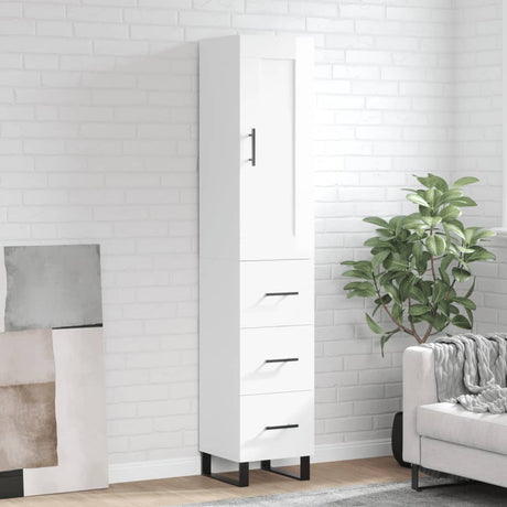 Highboard 34.5X34X180 Cm Engineered Wood