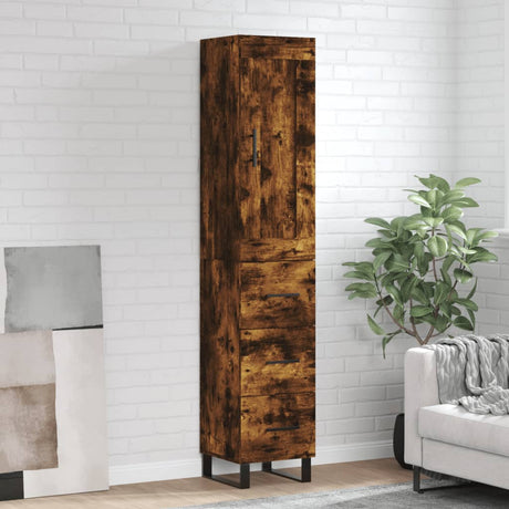 Highboard 34.5X34X180 Cm Engineered Wood