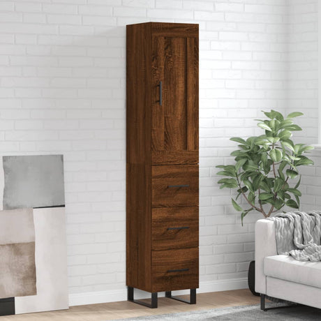 Highboard 34.5X34X180 Cm Engineered Wood