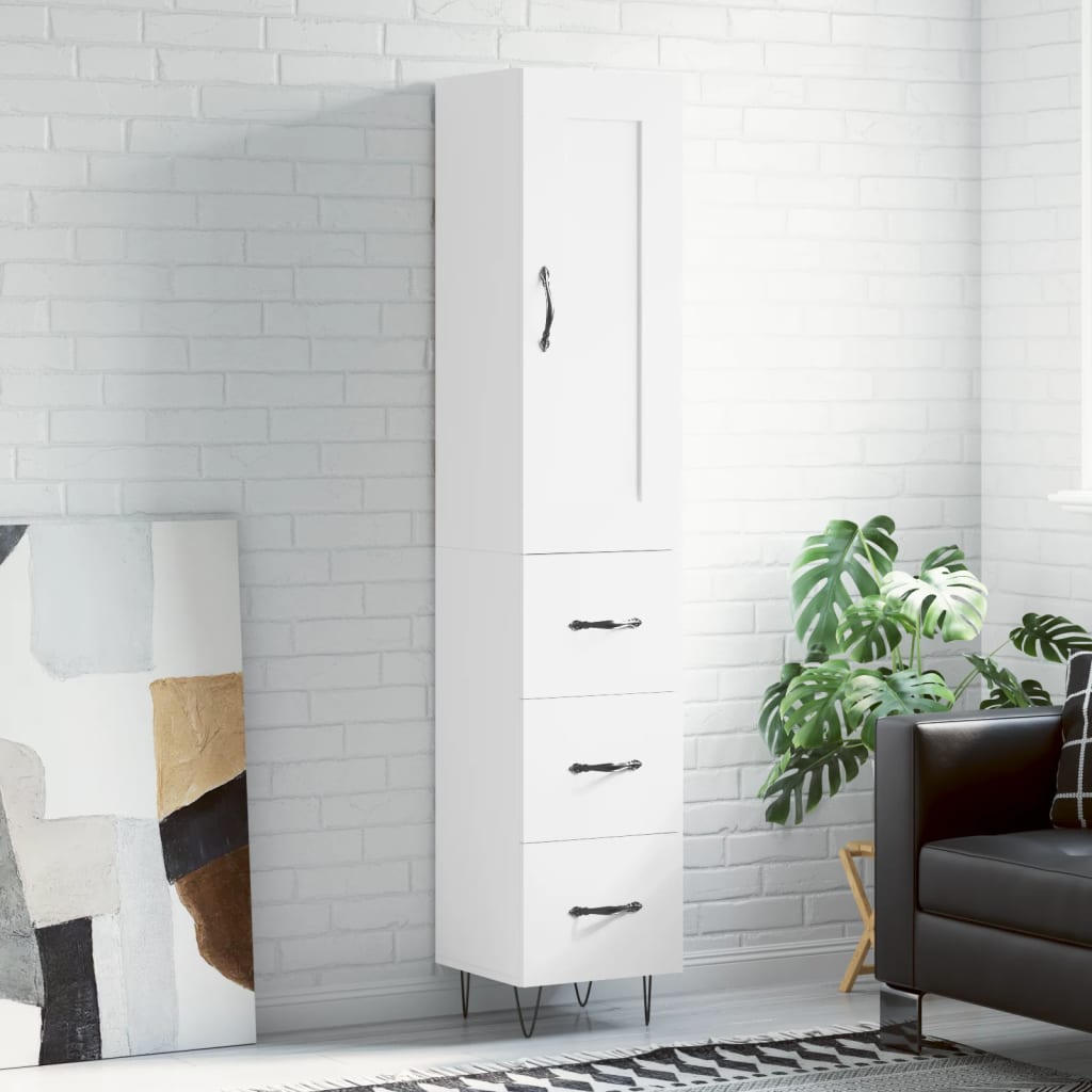 Highboard 34.5X34X180 Cm Engineered Wood
