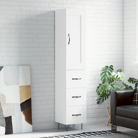 Highboard 34.5X34X180 Cm Engineered Wood