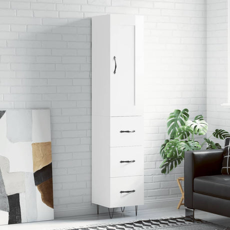 Highboard 34.5X34X180 Cm Engineered Wood