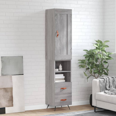 Highboard 34.5X34X180 Cm Engineered Wood