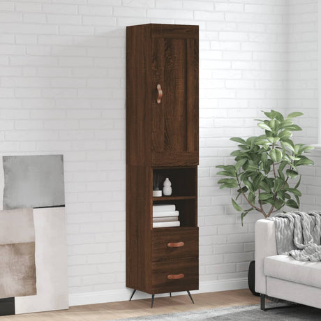 Highboard 34.5X34X180 Cm Engineered Wood