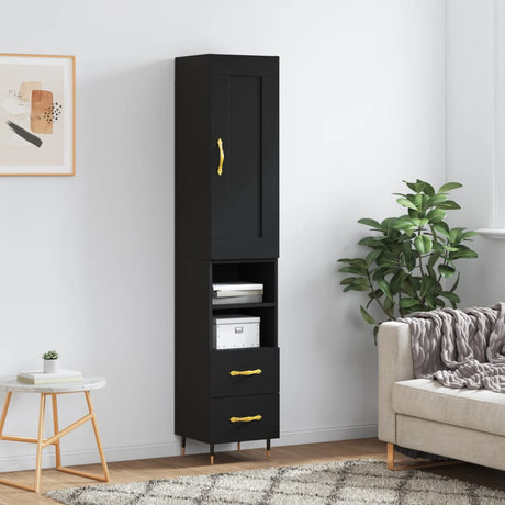 Highboard 34.5X34X180 Cm Engineered Wood