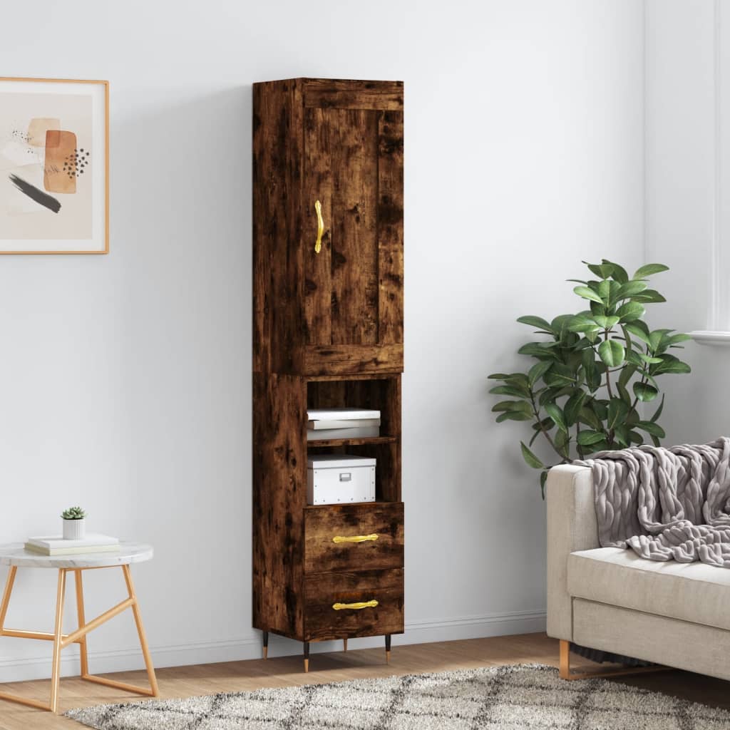 Highboard 34.5X34X180 Cm Engineered Wood