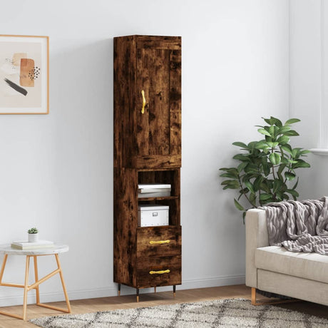 Highboard 34.5X34X180 Cm Engineered Wood