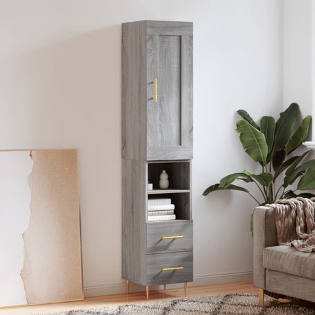 Highboard 34.5X34X180 Cm Engineered Wood