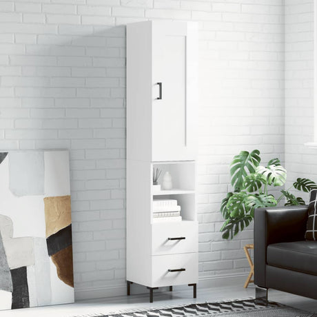 Highboard 34.5X34X180 Cm Engineered Wood