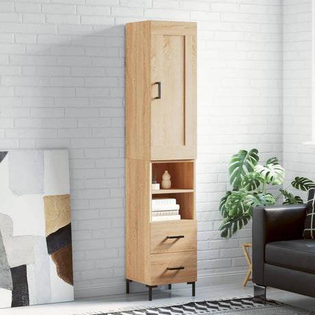 Highboard 34.5X34X180 Cm Engineered Wood