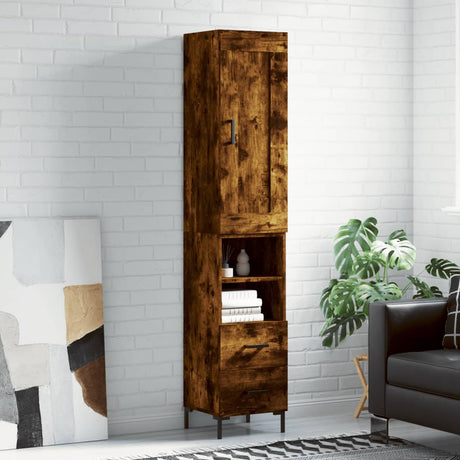 Highboard 34.5X34X180 Cm Engineered Wood