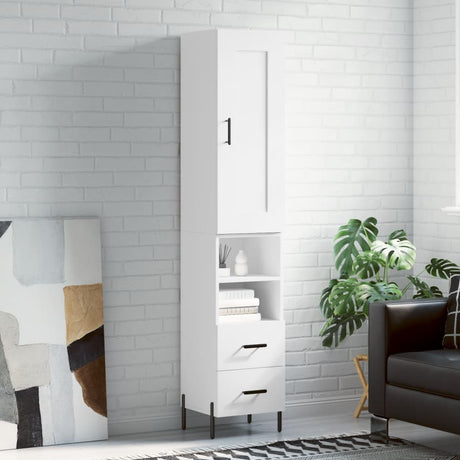 Highboard 34.5X34X180 Cm Engineered Wood