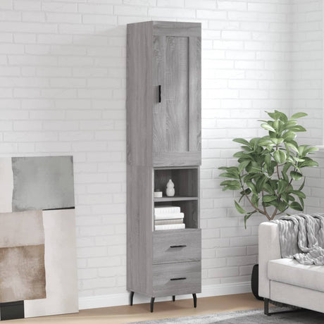 Highboard 34.5X34X180 Cm Engineered Wood