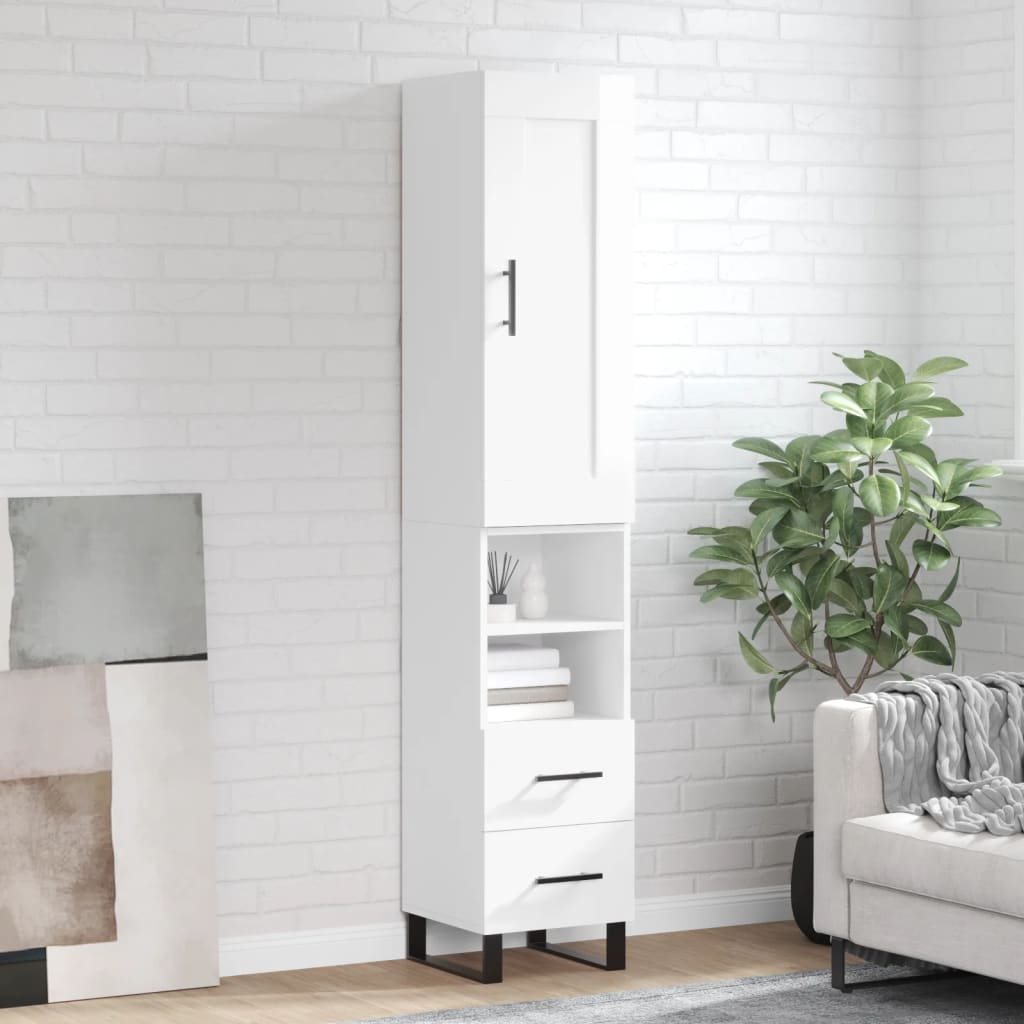 Highboard 34.5X34X180 Cm Engineered Wood