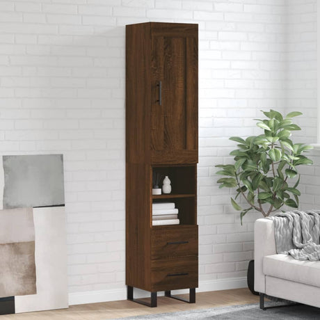 Highboard 34.5X34X180 Cm Engineered Wood