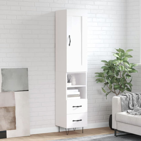 Highboard 34.5X34X180 Cm Engineered Wood
