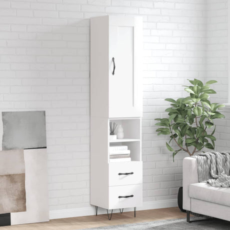 Highboard 34.5X34X180 Cm Engineered Wood