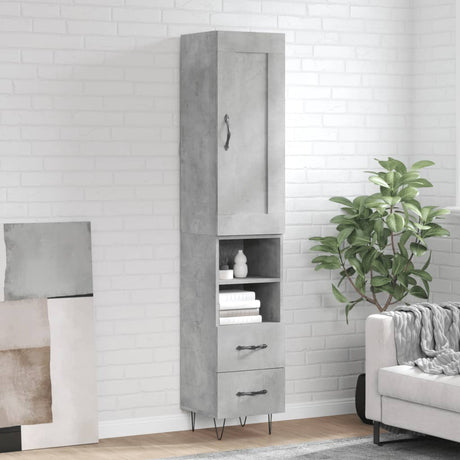 Highboard 34.5X34X180 Cm Engineered Wood