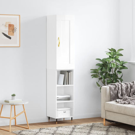 Highboard 34.5X34X180 Cm Engineered Wood