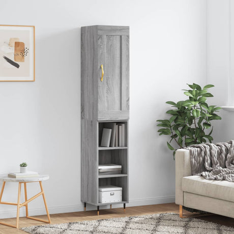 Highboard 34.5X34X180 Cm Engineered Wood