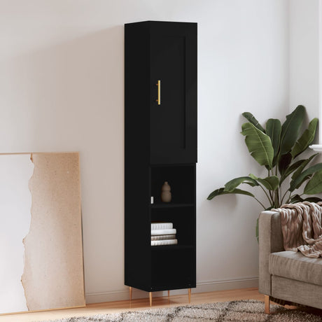 Highboard 34.5X34X180 Cm Engineered Wood
