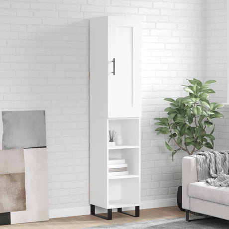 Highboard 34.5X34X180 Cm Engineered Wood